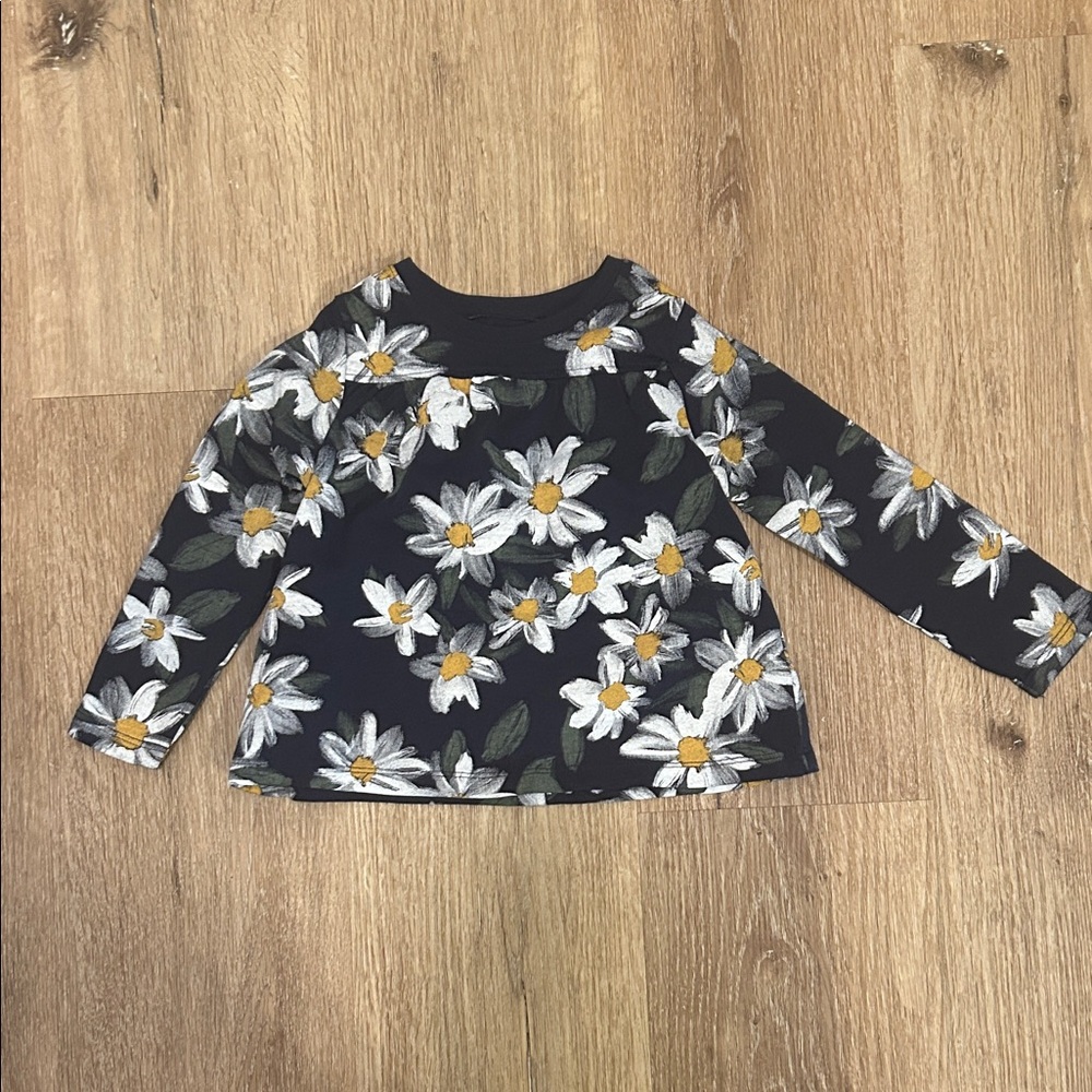 Falls Creek Black Floral Long Sleeve Kids Tee
